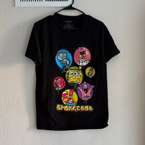 Black Spongebob Graphic T-Shirt
